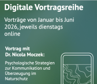 eine Grafik mit der Aufschrift "Digitale Vortragsreihe" und dem Titel des Vortrags